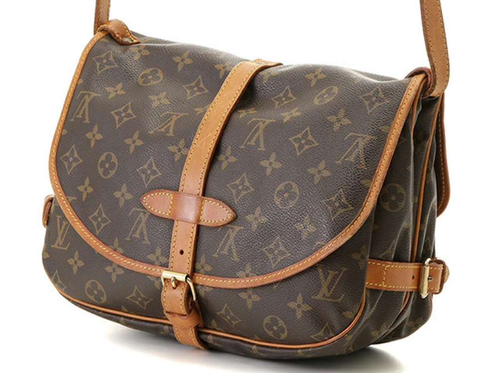 Louis Vuitton Bag Saumur Monogram Crossbody Brown